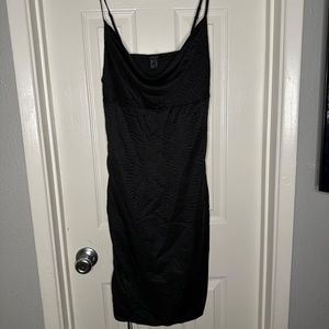 Little Black Satin Dress